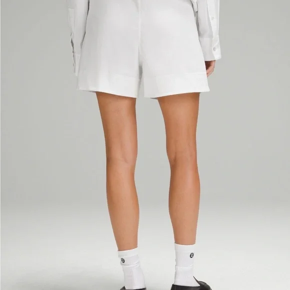 NWT Lululemon Cotton Blend Poplin High Rise Short 4” - Picture 6 of 9